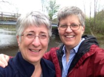 Old friends back at the edge of Cassadaga Creek where it all began.